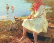 The Red Bonnet - 爱德华·亨利·波特哈斯特